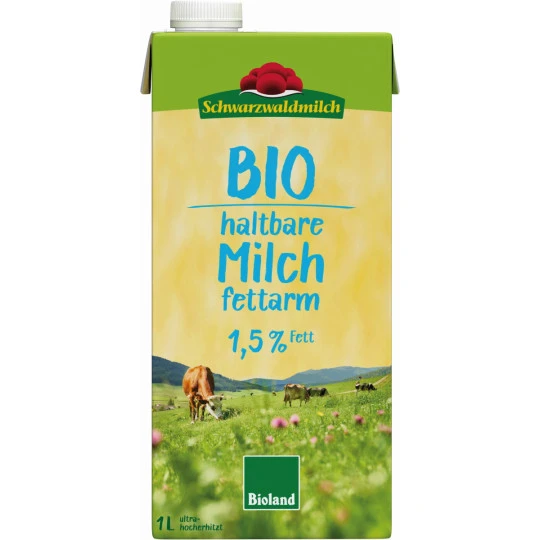 Schwarzwaldmilch Bioland Haltbare Milch Fettarm 1,5% 1L 3 Schwarzwaldmilch Bioland Haltbare Milch Fettarm 1,5% 1L