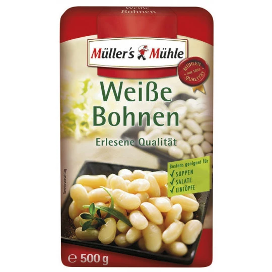 Müller's Mühle Weiße Bohnen 500G 3 Müller's Mühle Weiße Bohnen 500G