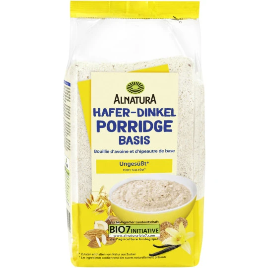 Alnatura Bio Hafer-Dinkel Porridge Basis 500G 3 Alnatura Bio Hafer-Dinkel Porridge Basis 500G