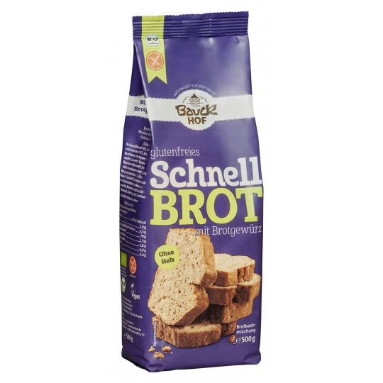 Bauckhof Bio Glutenfreies Schnellbrot Mit Brotgewürz Backmischung 500G 3 Bauckhof Bio Glutenfreies Schnellbrot Mit Brotgewürz Backmischung 500G