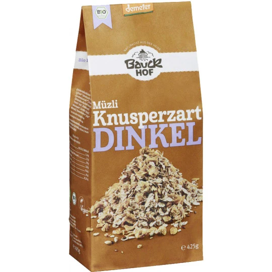 Bauckhof Demeter Bio Müzli Knusperzart Dinkel 425G 3 Bauckhof Demeter Bio Müzli Knusperzart Dinkel 425G