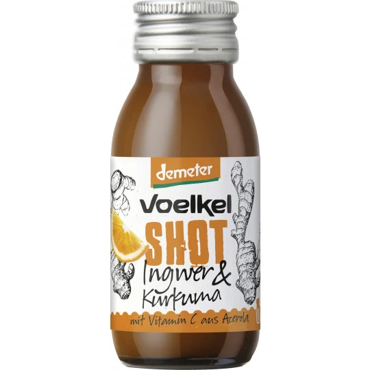 Voelkel Demeter Shot Ingwer & Kurkuma Mit Vitamin C Aus Acerola 60ML 3 Voelkel Demeter Shot Ingwer & Kurkuma Mit Vitamin C Aus Acerola 60ML