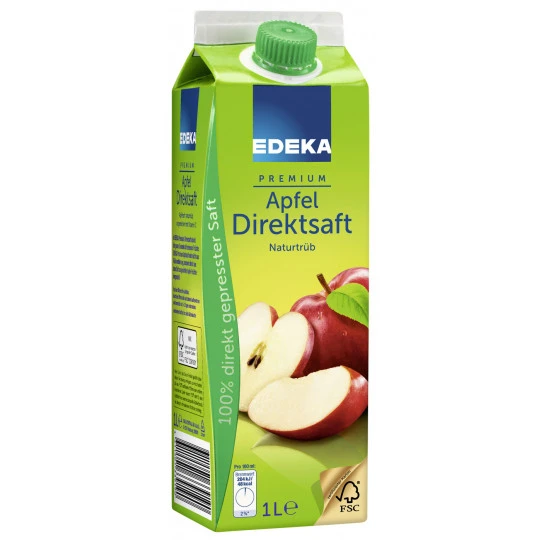EDEKA Apfel Direktsaft Naturtrüb 1L 3 EDEKA Apfel Direktsaft Naturtrüb 1L