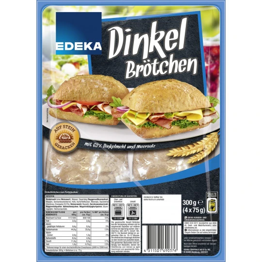 EDEKA Dinkelbrötchen 4ST 300G 3 EDEKA Dinkelbrötchen 4ST 300G