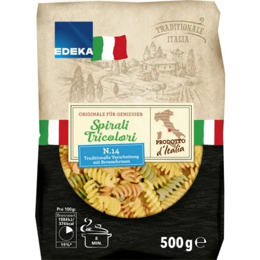 EDEKA Italia Spirali Tricolori 500G 5 EDEKA Italia Spirali Tricolori 500G -Alnatura || EDEKA || Dr. Oetker Verkäufe edeka italia nudeln spirali tricolori