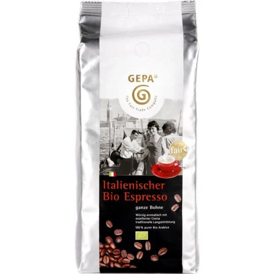 GEPA Fairtrade Italienischer Bio Espresso Ganze Bohnen 1KG 3 GEPA Fairtrade Italienischer Bio Espresso Ganze Bohnen 1KG