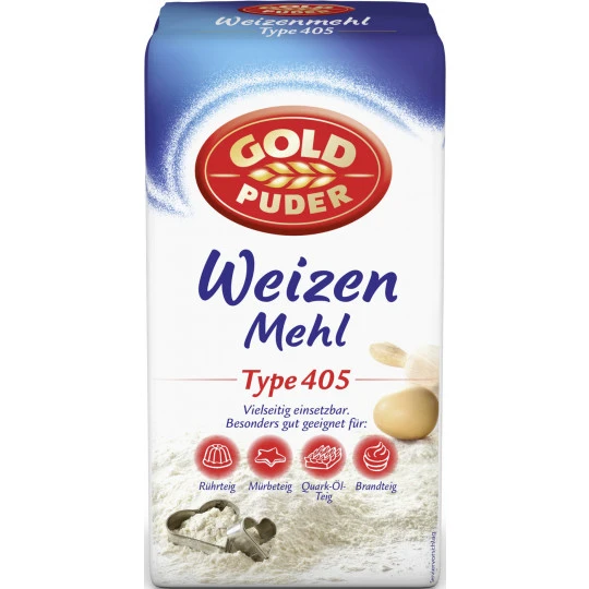 Goldpuder Weizenmehl Type 405 1000G 3 Goldpuder Weizenmehl Type 405 1000G