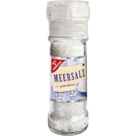 Gut & Günstig Meersalz Grobe Körner 110G 3 Gut & Günstig Meersalz Grobe Körner 110G