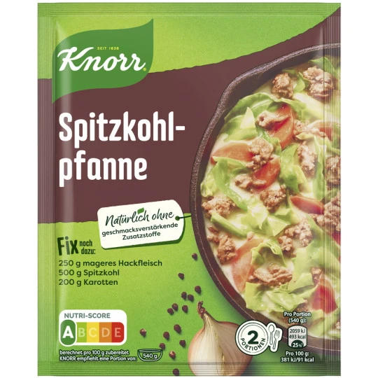 Knorr Fix Spitzkohl Pfanne 36G 3 Knorr Fix Spitzkohl Pfanne 36G