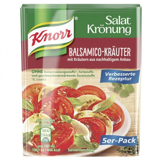 Knorr Salatkrönung Balsamico-Kräuter 5ST 55G 3 Knorr Salatkrönung Balsamico-Kräuter 5ST 55G