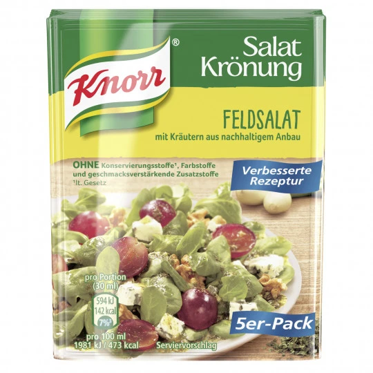 Knorr Salatkrönung Feldsalat 5ST 40G 3 Knorr Salatkrönung Feldsalat 5ST 40G