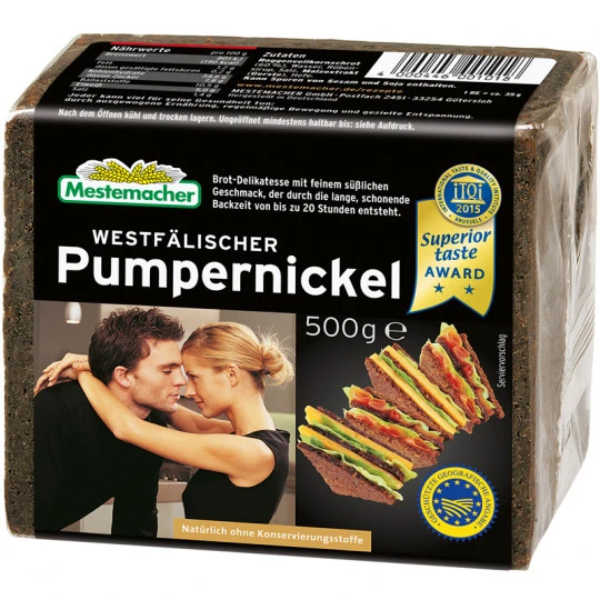 Mestemacher Echt Westfälischer Pumpernickel 500G 3 Mestemacher Echt Westfälischer Pumpernickel 500G