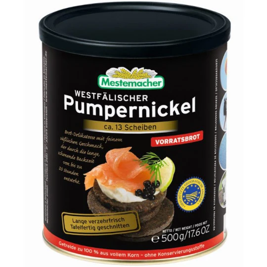Mestemacher Echt Westfälischer Pumpernickel In Der Dose 500G 3 Mestemacher Echt Westfälischer Pumpernickel In Der Dose 500G