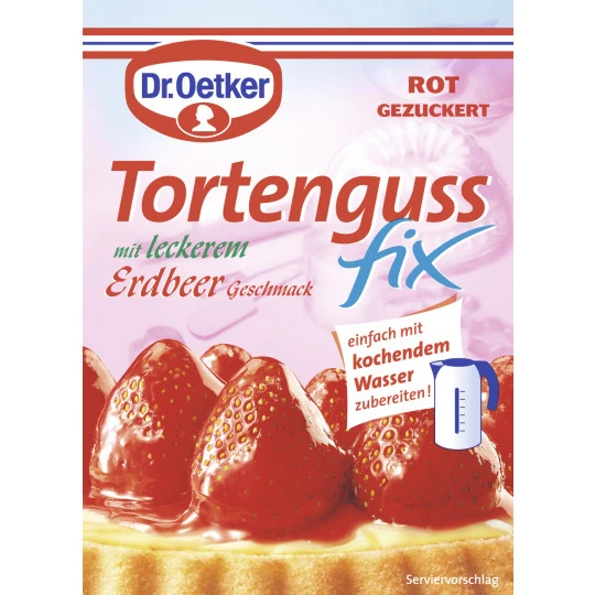 Dr. Oetker Tortenguss Fix Mit Leckerem Erdbeer-Geschmack 50G 3 Dr. Oetker Tortenguss Fix Mit Leckerem Erdbeer-Geschmack 50G