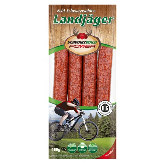 Schwarzwald-Power Echt Schwarzwälder Landjäger 160G 3 Schwarzwald-Power Echt Schwarzwälder Landjäger 160G