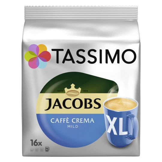 Tassimo Jacobs Caffè Crema Mild XL 16ST 128G 3 Tassimo Jacobs Caffè Crema Mild XL 16ST 128G